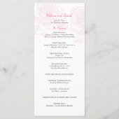 Handgezeichnete Rose Hochzeitsprogramm rosa Programm (Vorderseite)