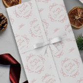 Handgezeichnete rot-weiße Bezeichnung Whimsisches Geschenkpapier