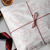 Handgezeichnete rot-weiße Bezeichnung Whimsisches Geschenkpapier