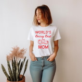 Handgezeichnete rote Erdbeere beste Mutter Muttert T-Shirt