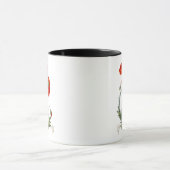 Handgezeichnete rote Mohn-Illustration Mohn Tasse (Zentrum)