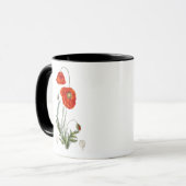 Handgezeichnete rote Mohn-Illustration Mohn Tasse (Vorderseite Links)