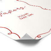 Handgezeichnete rote Rahmen Geschenke Poster (Ecke)