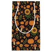 Handgezeichnete rustikale Herbst-Muster-Geschenkta Kleine Geschenktüte (Vorderseite)
