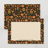 Handgezeichnete rustikale Herbst-Pattern-Notizkart Mitteilungskarte (Vorne/Hinten)