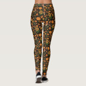 Handgezeichnete rustikale Herbstmuster-Leggings Leggings (Rückseite)