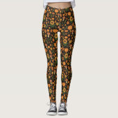 Handgezeichnete rustikale Herbstmuster-Leggings Leggings (Vorderseite)
