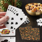 Handgezeichnete rustikale Herbstmuster Spielkarten (In Situ)
