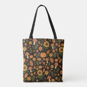 Handgezeichnete rustikale Herbstmuster-Tasche Tasche (Rückseite)