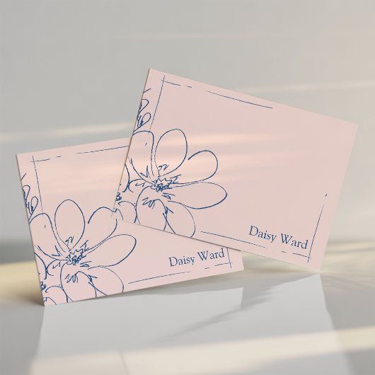Handgezeichnete rustikale Wildblume personalisiert