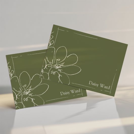 Handgezeichnete rustikale Wildblume personalisiert
