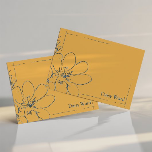 Handgezeichnete rustikale Wildblume personalisiert