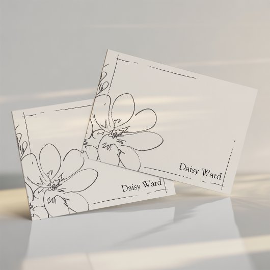 Handgezeichnete rustikale Wildblumen-Personalisier