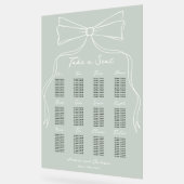 Handgezeichnete Sage Greeen Wedding Seating Chart Acrylschild (Winkel)