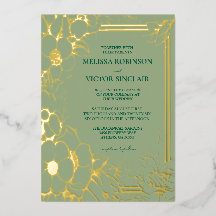 Handgezeichnete Sage Grüne Hochzeit