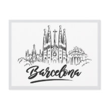 Handgezeichnete Sagrada Familia Barcelona Spanien