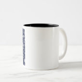 Handgezeichnete Schneeflocke Blizzard mit Navy Cla Zweifarbige Tasse (VorderseiteRechts)