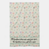 Handgezeichnete Schneeflocken Weihnachtsbäume Mult Geschirrtuch (Vertikal)