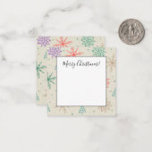 Handgezeichnete Schneeflocken Weihnachtsbäume Mult Mitteilungskarte (Vorderseite/Rückseite Beispiel)