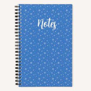 Handgezeichnete Schneeflocken Whimsical Winter Bla Notizblock