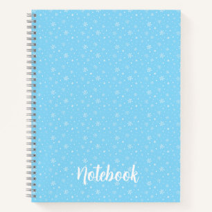 Handgezeichnete Schneeflocken Whimsical Winter Hel Notizblock