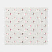 Handgezeichnete Schneemänner auf grauem Winter Fleecedecke (Vorderseite (Horizontal))