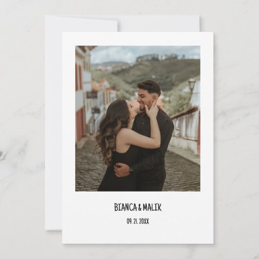 Handgezeichnete Schreib-Schwarz-Illustration Hochz Einladung (Rückseite)