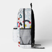 Handgezeichnete Schulbedarf Bedruckter Rucksack (Rechts)