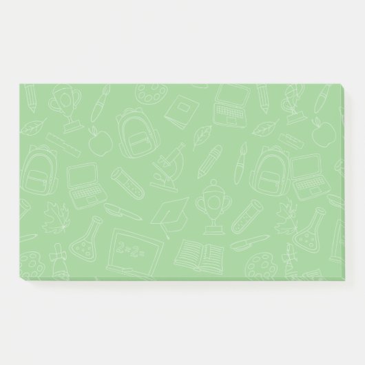 Handgezeichnete Schulspeisung Post-it Klebezettel (Vorderseite)