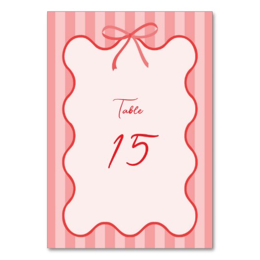 Handgezeichnete schwarze Band Tischnummer (Rückseite)