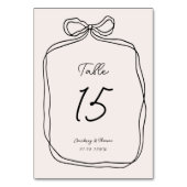 Handgezeichnete schwarze Band Tischnummer (Vorderseite)