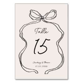 Handgezeichnete schwarze Band Tischnummer