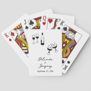 Handgezeichnete schwarze Illustrationen Kritzeleie Spielkarten