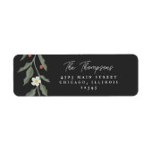 Handgezeichnete schwarze Rücksendeadressen-Aufkleb (Vorne)