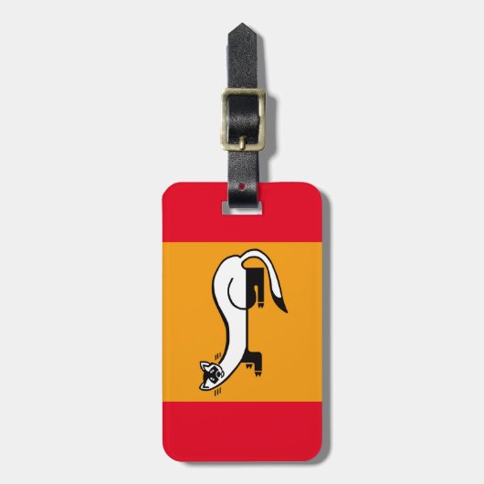 Handgezeichnete, schwarzfüßige FERRET- Wildlife- R Gepäckanhänger (Vorderseite vertikal)