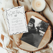 Handgezeichnete Scribble Einfaches Foto Hochzeit P Einladung