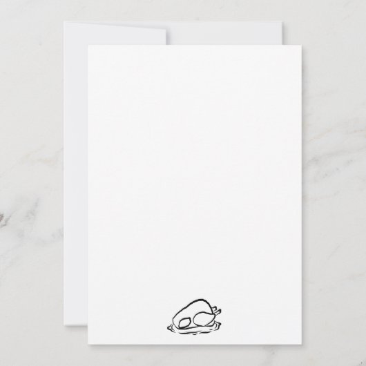 Handgezeichnete Scribble Erntedank Einladung (Rückseite)