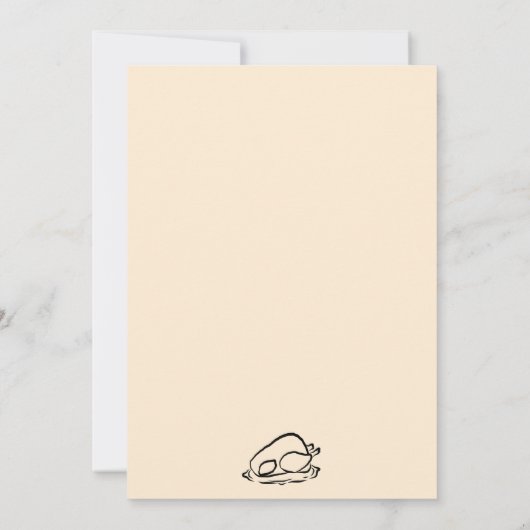 Handgezeichnete Scribble Erntedank Einladung (Rückseite)