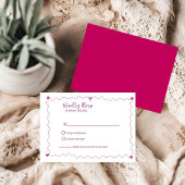 Handgezeichnete Scribble-Illustrationen Hochzeit R RSVP Karte
