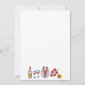 Handgezeichnete Seafood Hummer Strand Hochzeit The Save The Date (Rückseite)