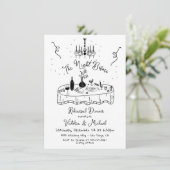 Handgezeichnete Skateboard The Night Before Probe Einladung (Stehend Vorderseite)