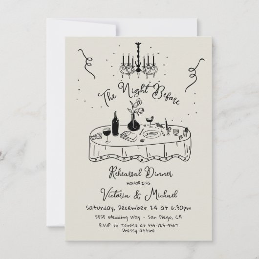 Handgezeichnete Skateboard The Night Before Probe Einladung (Vorderseite)