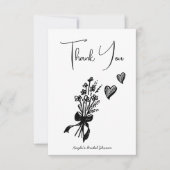 Handgezeichnete Skizze minimalistisch danke (Vorderseite)