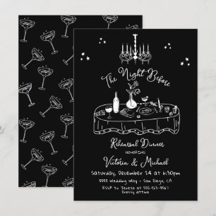 Handgezeichnete Skizze Night Before Probe Dinner Einladung