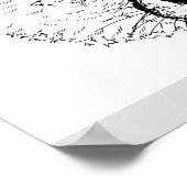 Handgezeichnete Skizze Tierportraits Poster (Ecke)