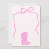 Handgezeichnete Skribbles stiefeln Bubbly Brautpar Einladung (Rückseite)