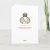 Handgezeichnete SLOTH - Wildtiere - Natur Karte (Rückseite)