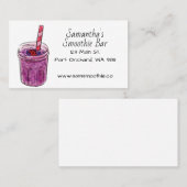 Handgezeichnete Smoothie Moderne Visitenkarte (Vorne/Hinten)