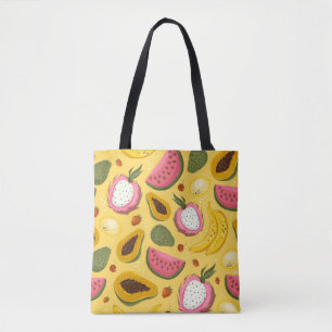 Handgezeichnete Sommerfrüchte aus Vintagem Cartoon Tasche