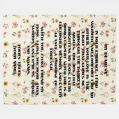 Handgezeichnete Sonderbotschaft Blütenblatt-Blume Fleecedecke (Vorderseite (Horizontal))